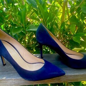 Barney’s NY Blue Suede Heels Shoes 39.5